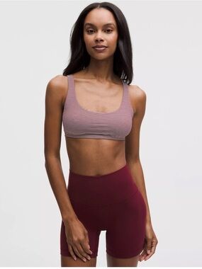 lululemon Nulu Racerback Bralette *A-D Cups Trim Stripe Burgundy Bay Coconut